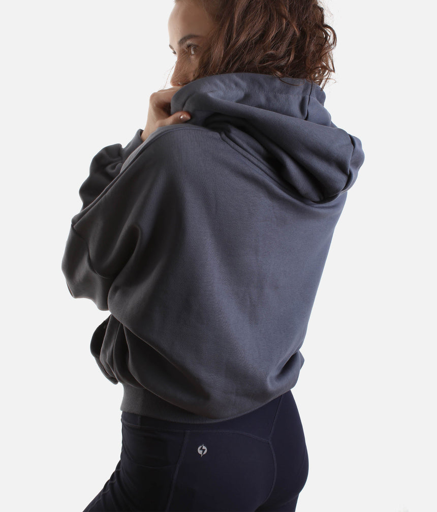 ZIP CLOUD HOODIE in Denim Blue – Soft, Stylish, and Snuggly