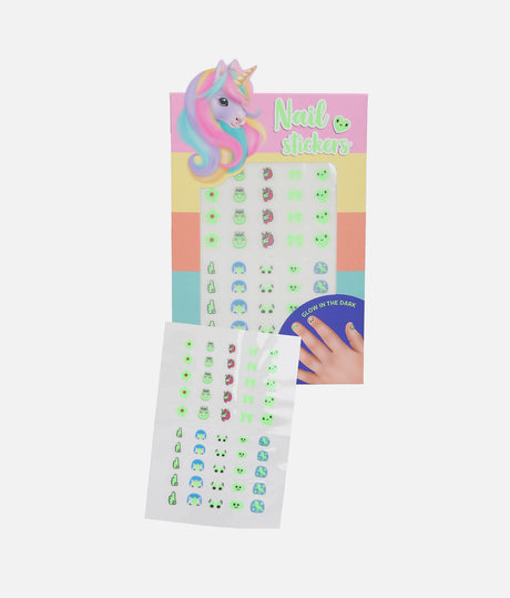 Ylvi Nail Sticker Glow In The Dark, Unicorn Nail Stickers for Kids - 0013072