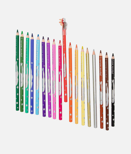 TOPModel Colouring Pencil Set, 18 Colours & Sharpener - 0012215