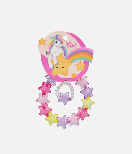 Unicorn Inspired Bracelet and Ring Set, Ylvi Jewellery - 0013555