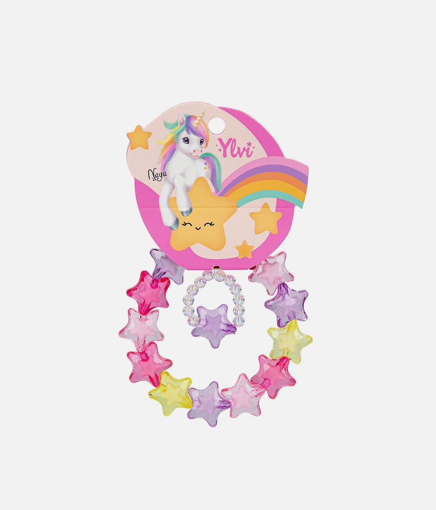 Unicorn Inspired Bracelet and Ring Set, Ylvi Jewellery - 0013555
