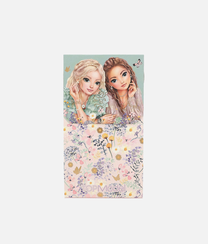 TOPModel Note Pad With Magnetic Closure, 60 Lined Pages, Stylish Design - 0013575