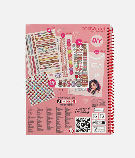 TOPModel Jewellery Colouring Book, BLING BLING Craft Kit - 0013740