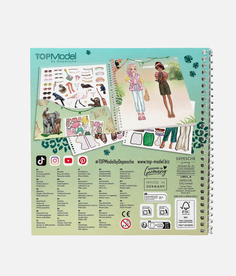 TOPModel Dress Me Up Safari Sticker Book with 220+ Stickers - 0013831