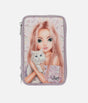 TOPModel Triple Pencil Case BLOOMING KITTY with Stationery - 0013958