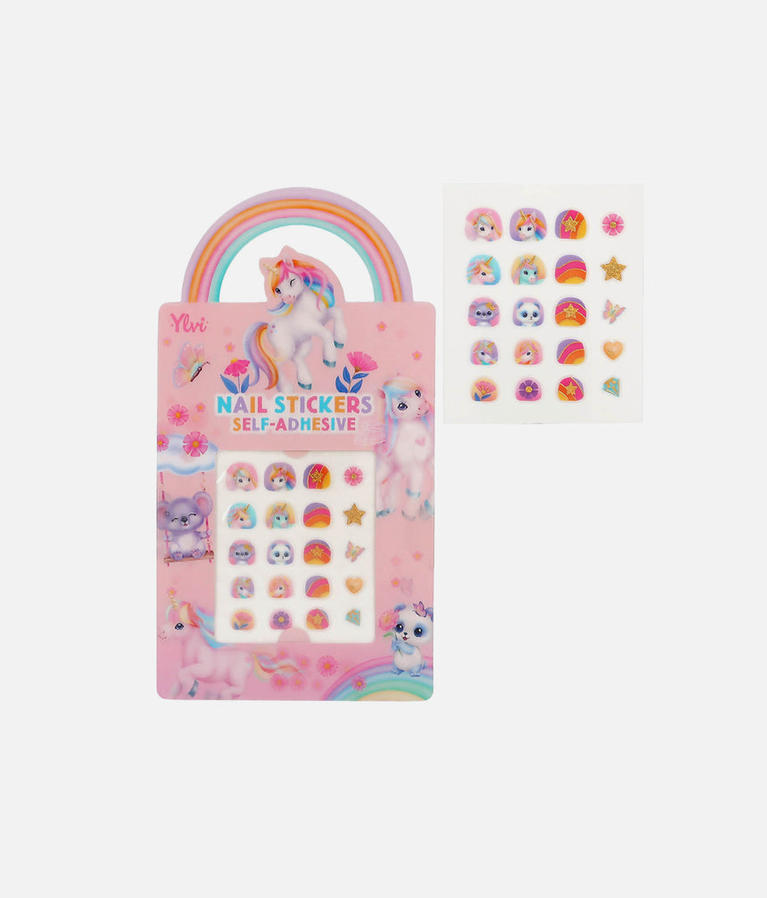 Ylvi Unicorn Nail Stickers for Girls, Self Adhesive Nail Art - 0014189
