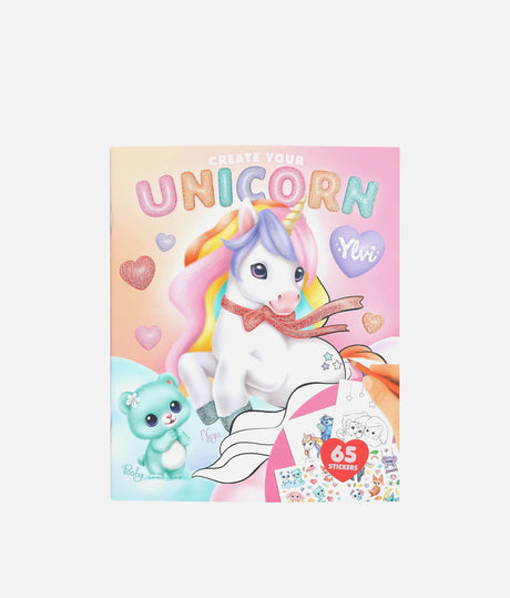 Ylvi Create Your Unicorn Colouring Book with 65 Stickers - 0014209