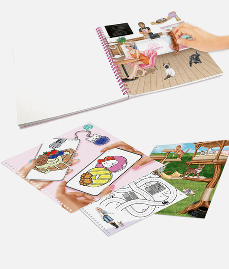 TOPModel Kitty Creative Activity Book with Stickers, 92 Pages - 0014213