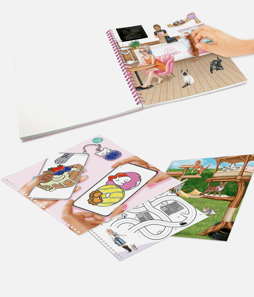 TOPModel Kitty Creative Activity Book with Stickers, 92 Pages - 0014213