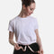 Crop Top, Satin Ribbon Adjustable Waist T-Shirt - REP S0704