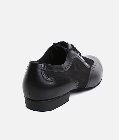 Mens Dance Shoes, Derby Brogue Style Ballroom Shoes for Wide Feet - 089