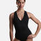 Chamomile Dance Leotard with V-Neck and Mesh Accents - 12086W