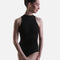 Embellish High Neck Leotard with Floral Embroidered Mesh Back - 12403W