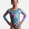 Long Sleeve Girl's Gymnastics Leotard, Back Detail - 17895