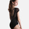Short Sleeve Leotard, Modern Mesh Detail with Triple Cross Back - M20009LM