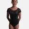 Girls Logan Cap Sleeve Leotard, Elegant Floral Design - CL20009