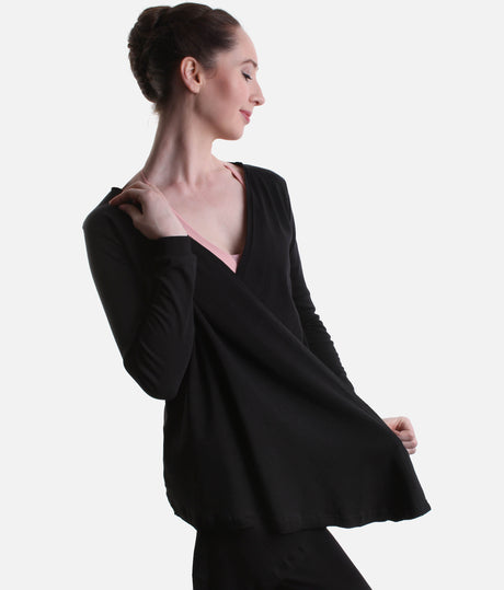Studio to Street Cardigan, Lightweight Cotton Dance Warm-Up Layer - SD2405