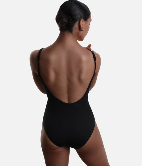 Rayssa Adjustable Straps Leotard, Elegant Open Back - SD2457