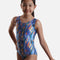 Girl's Sleeveless Gymnastics Leotard, Symmetry Swells - 27822 (WAVES)