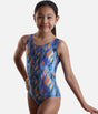 Girl's Sleeveless Gymnastics Leotard, Symmetry Swells - 27822 (WAVES)