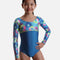 Printed Long Sleeve Girl's Gymnastics Leotard - 27836