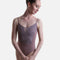 Thin-Strap Floral Leotard with Tulle Back, Ultar Soft, Elegant & Flattering - 31708