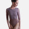 Frida Floral Print Leotard, ¾ Sleeve, Open Back, Lined - 31710