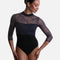 HOPE High Neck Lace Leotard, Elegant Long Sleeve Ballet Essential - 31729