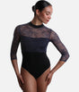 HOPE High Neck Lace Leotard, Elegant Long Sleeve Ballet Essential - 31729