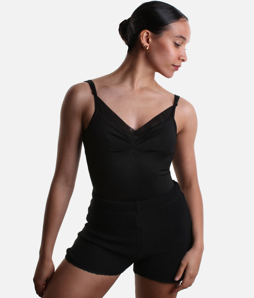 Your Go-To Ballet Warm-Up Shorts, HENRIETTE High-Waisted Knit - 5576