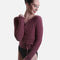  Cropped Wrap Crossover, Ultra Soft Knit Warm-Up Top - 6647
