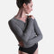 Cropped Wrap Crossover, Ultra Soft Knit Warm-Up Top - 6647