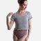 HARINI Short-Sleeve Knitted Dance Warmup Top, Bamboo Crop - 6672