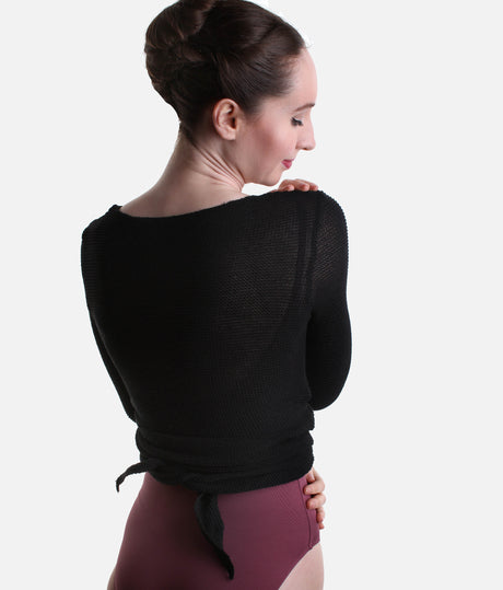 HELGA Knitted Ballet Warmup Top, Classic Crossover Dance Wrap - 6673
