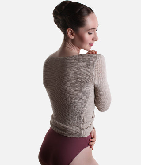 HELGA Knitted Ballet Warmup Top, Classic Crossover Dance Wrap - 6673