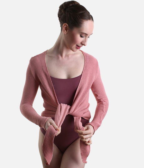 HELGA Knitted Ballet Warmup Top, Classic Crossover Dance Wrap - 6673
