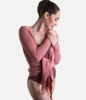 HELGA Knitted Ballet Warmup Top, Classic Crossover Dance Wrap - 6673