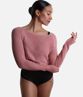 HUMAIRA Raglan Sleeve Cropped Dance Sweater, Ballet Warmup Layer - 6674