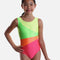 Girl's Sleeveless Gymnastics Leotard, Bold Colours - 7812