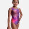 Printed Girl's Gymnastics Leotard - 7822 (NEON)