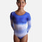 Girls Ombre Gymnastics Leotard with Sparkle Dots + Scrunchie - 7846