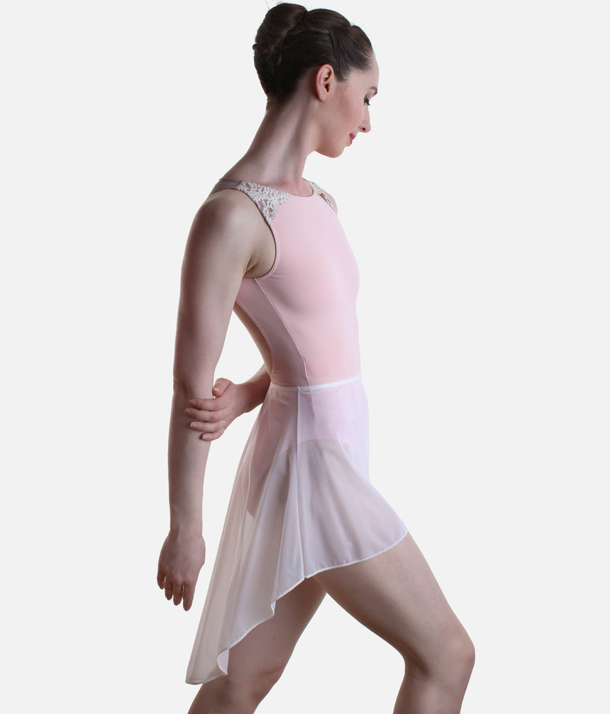 Asymmetrical Tulle Ballet Skirt, Elegant  X-Long Back - 7856