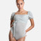 Short Puff Sleeves Leotard, Wrap Style - DIRNDL