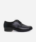 Mens Dance Shoes, Classic Black Leather Derby Style Ballroom Shoes - 085