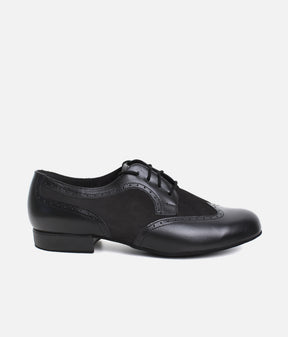 Mens Dance Shoes, Derby Brogue Style Ballroom Shoes for Wide Feet - 089