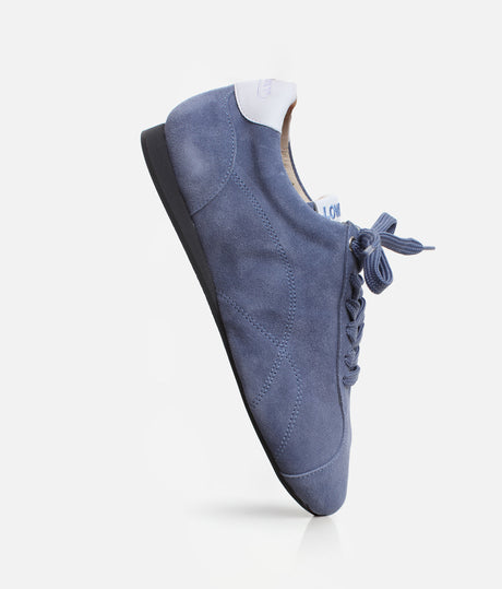 LOWERS Blue Leather Dance Trainers • Indoor & Outdoor