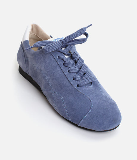 LOWERS Blue Leather Dance Trainers • Indoor & Outdoor