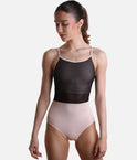 Camisole Ballet Leotard with Mesh Bodice & Open Scoop Back - RDE1889