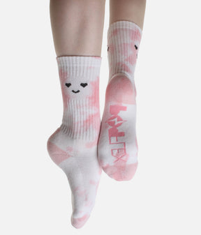 Heart Eyes Mid-Calf Socks - Ultra-Soft Tie-Dye Comfort for Every Step