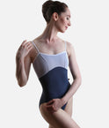 DENISE Ballet Leotard in STORM, Empire Waist Camisole Design